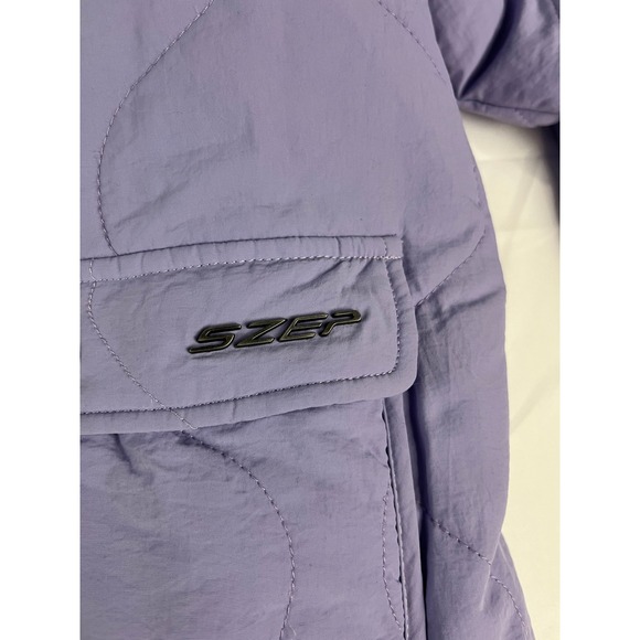 SZEP Quilted Button Front Jacket Lavender Purple M‎ L - Picture 4 of 9